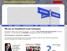 Tablet Screenshot of moneywhenuneedit.com